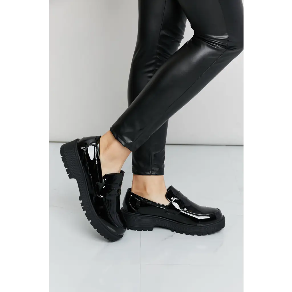 Forever Link Round Toe Loafers Shoes TTsPlace14 Black 6.5 
